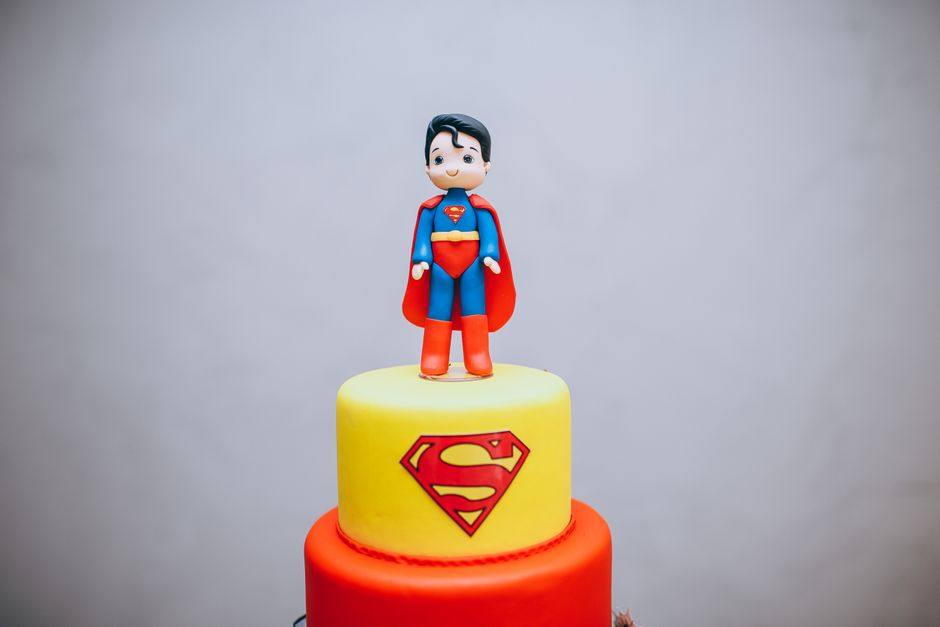 Superhero birthday cake
