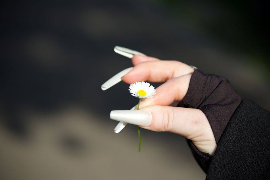 Milky white stiletto