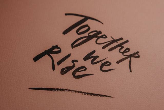 Script lettering — hand-drawn